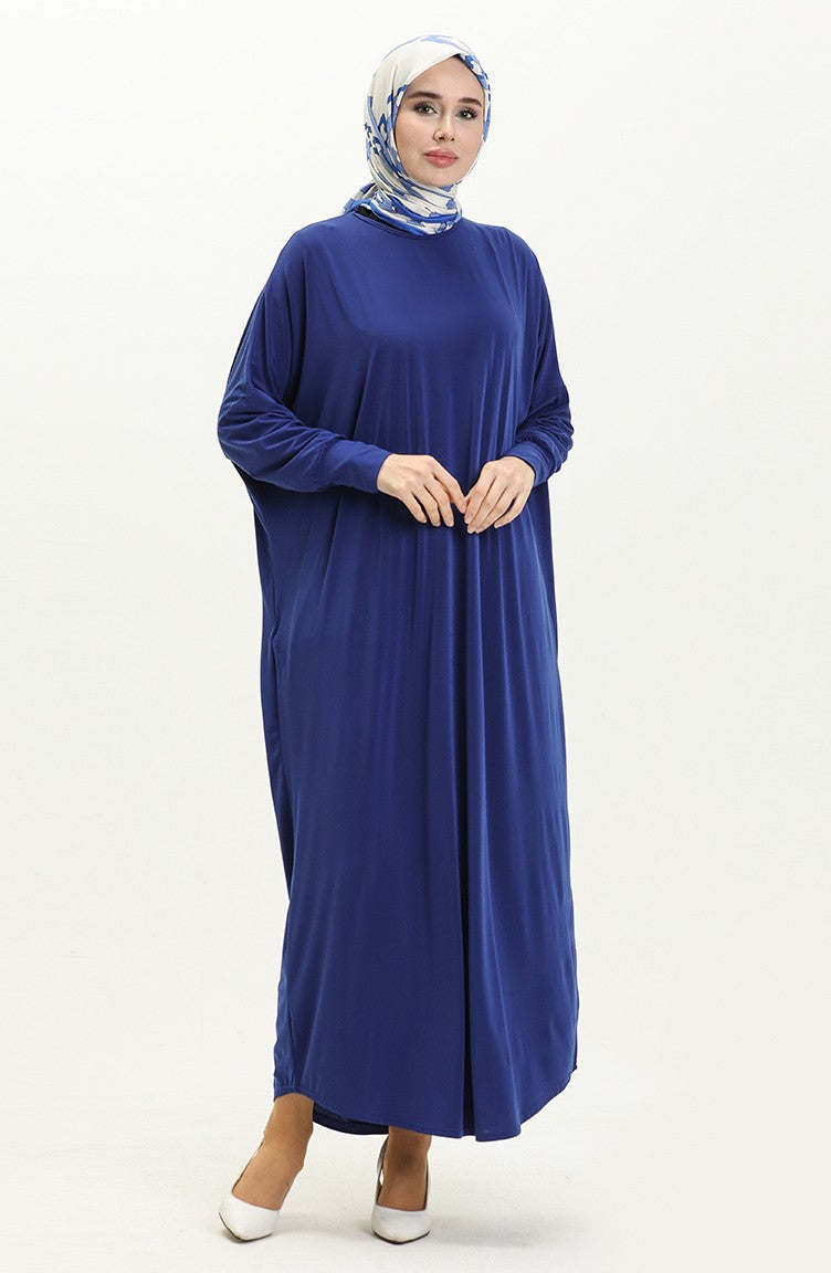 Royal Blue Bat Sleeve Abayas