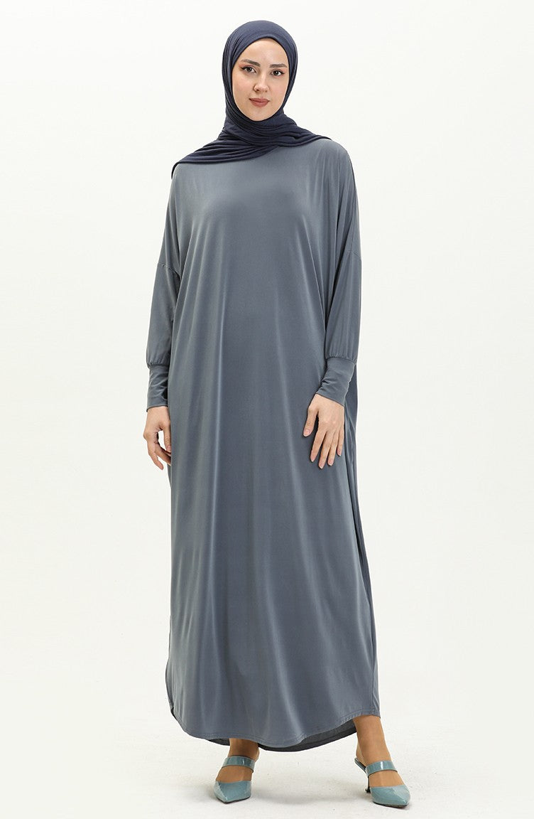 Grey Bat Sleeve Abayas