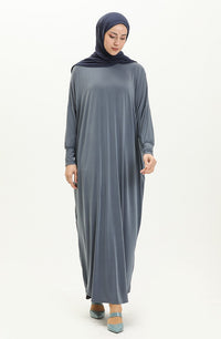 Grey Bat Sleeve Abayas