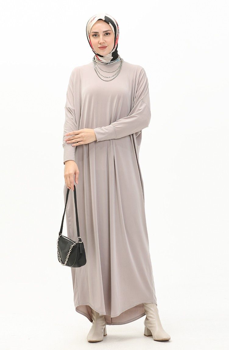 Light Mink Bat Sleeve Abayas