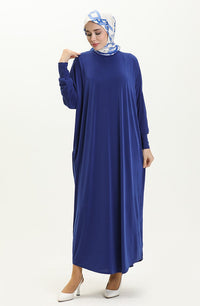 Royal Blue Bat Sleeve Abayas