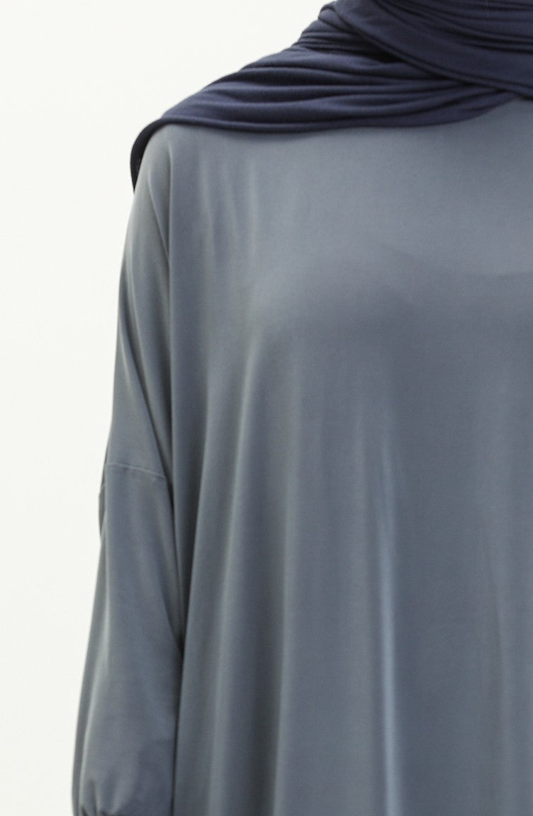 Grey Bat Sleeve Abayas