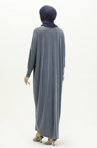 Grey Bat Sleeve Abayas