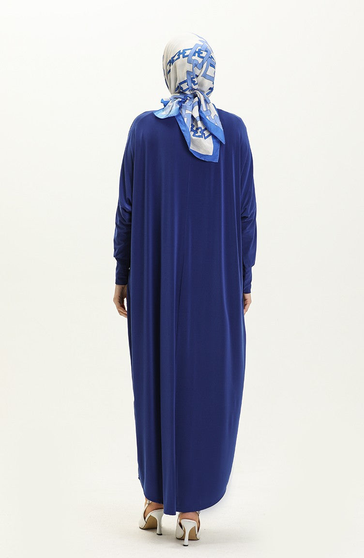 Royal Blue Bat Sleeve Abayas