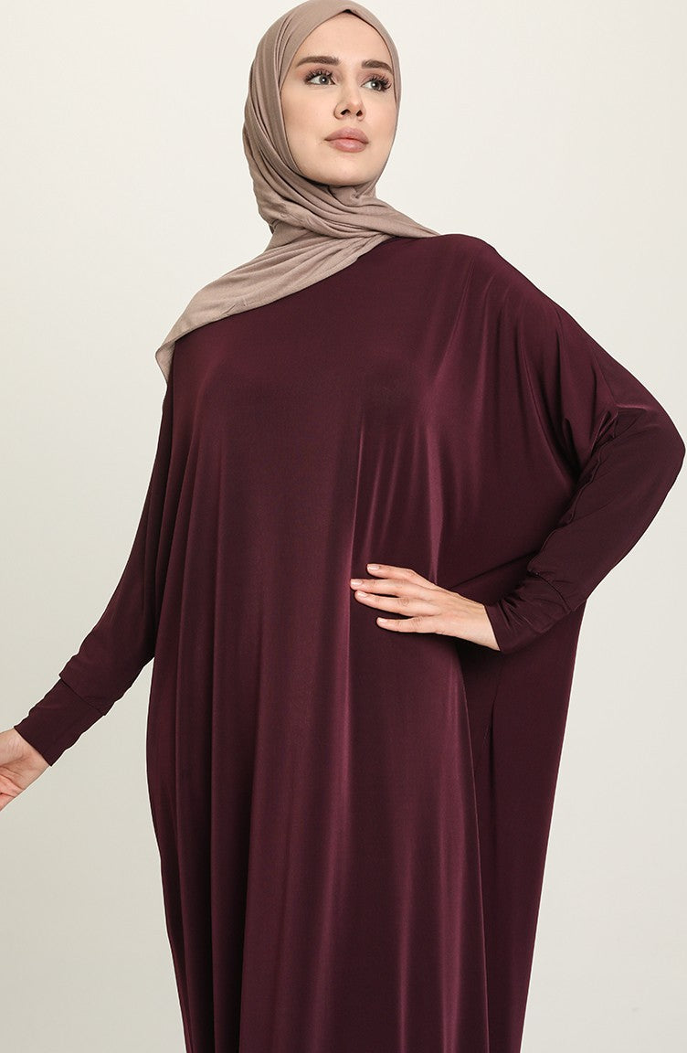 Purple Bat Sleeve Abayas