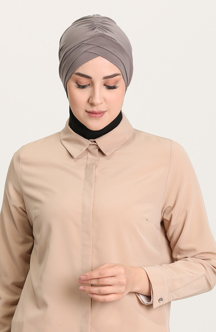 Criss-Cross Hijab Caps - Mink