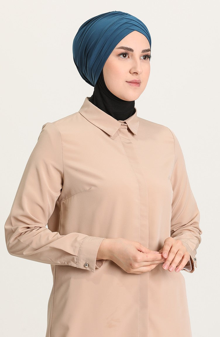 Criss-Cross Hijab Caps - Petrol