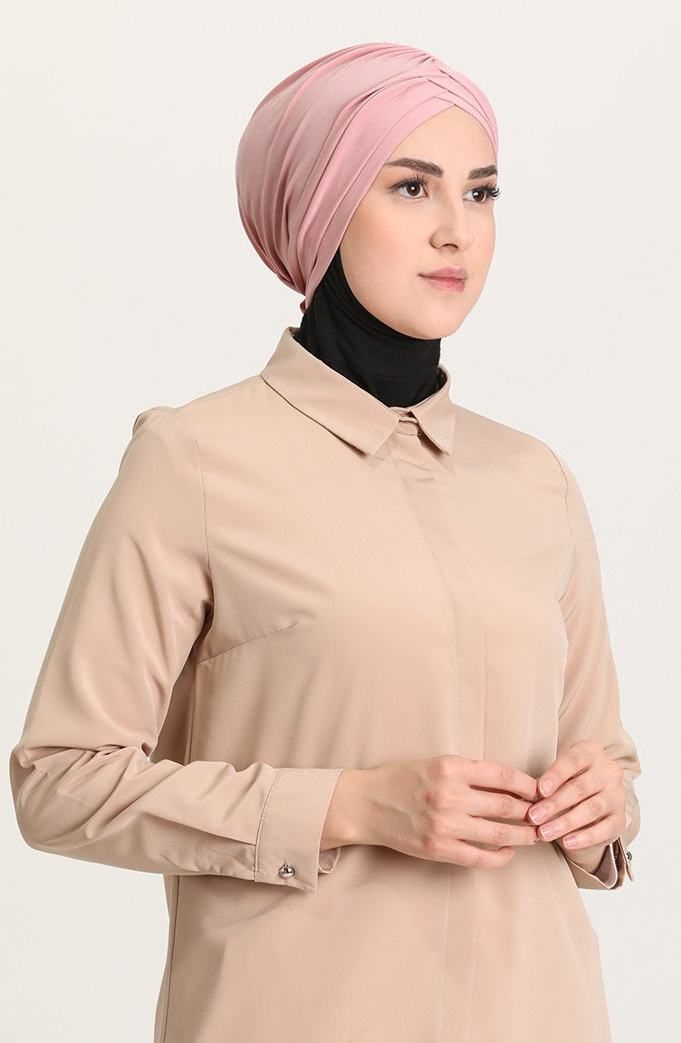 Criss-Cross Hijab Caps - Pink