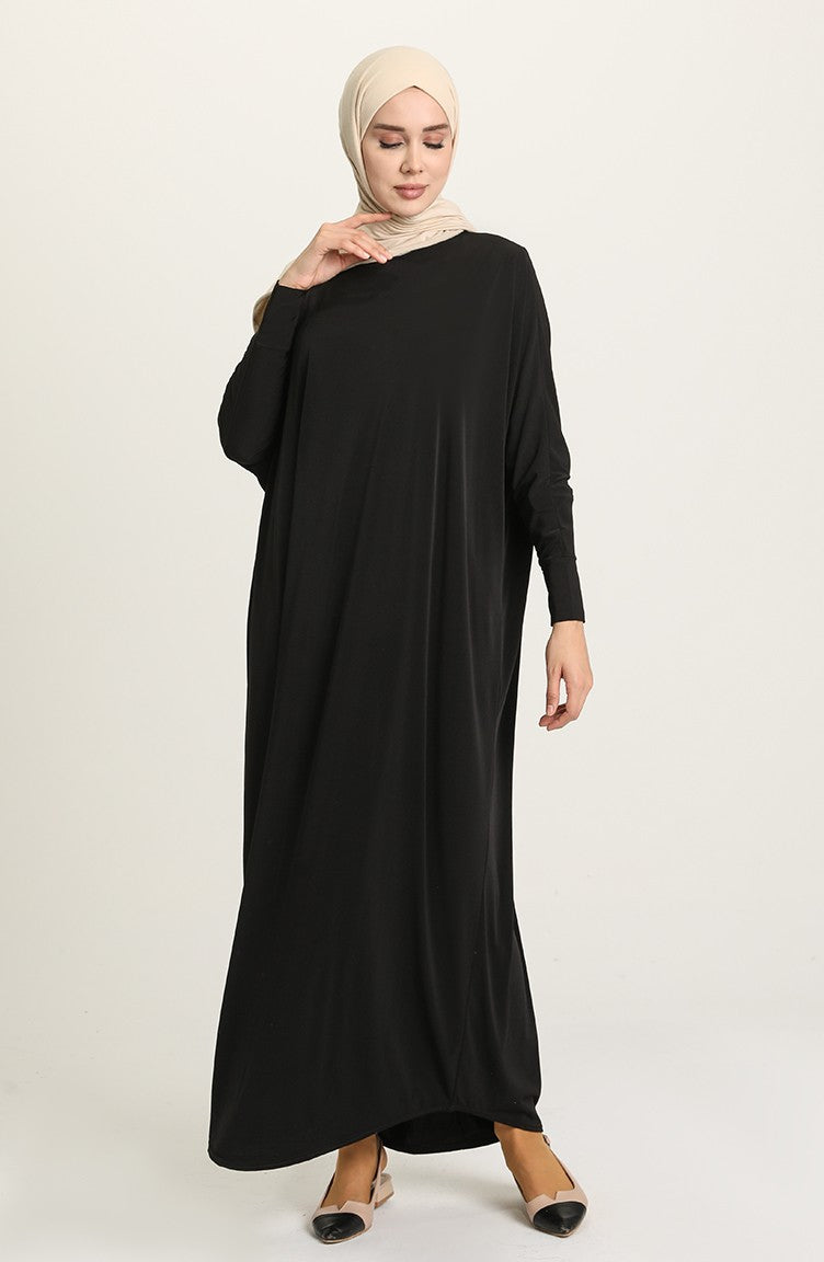 Black Bat Sleeve Abayas