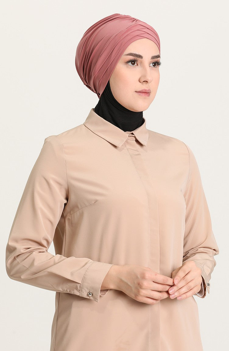 Criss-Cross Hijab Caps - Dark Rose