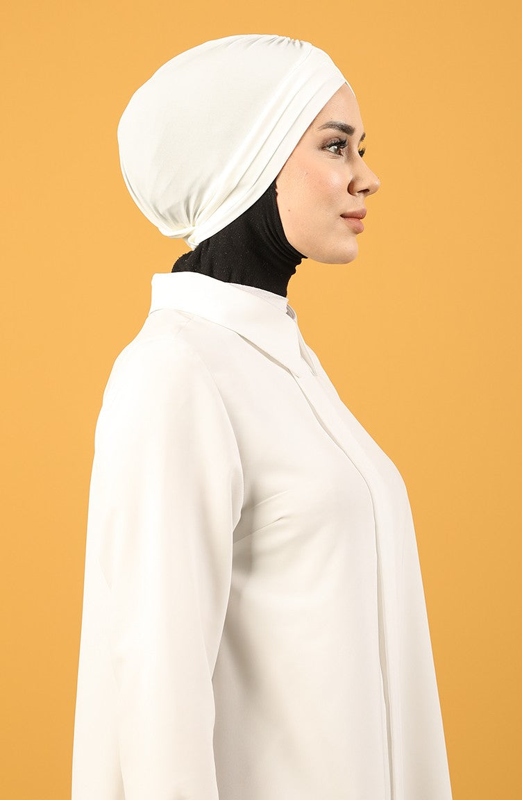 Criss-Cross Hijab Caps - Cream