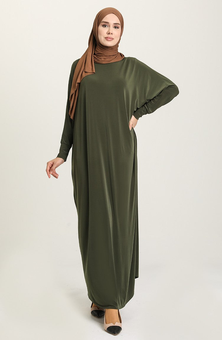 Khaki Bat Sleeve Abayas