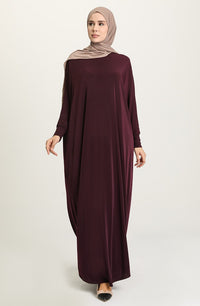 Purple Bat Sleeve Abayas