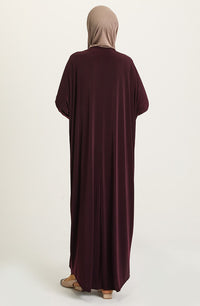 Purple Bat Sleeve Abayas