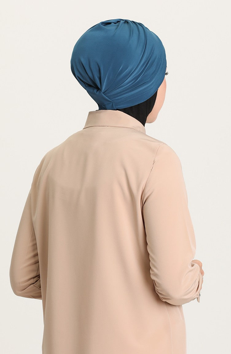 Criss-Cross Hijab Caps - Petrol