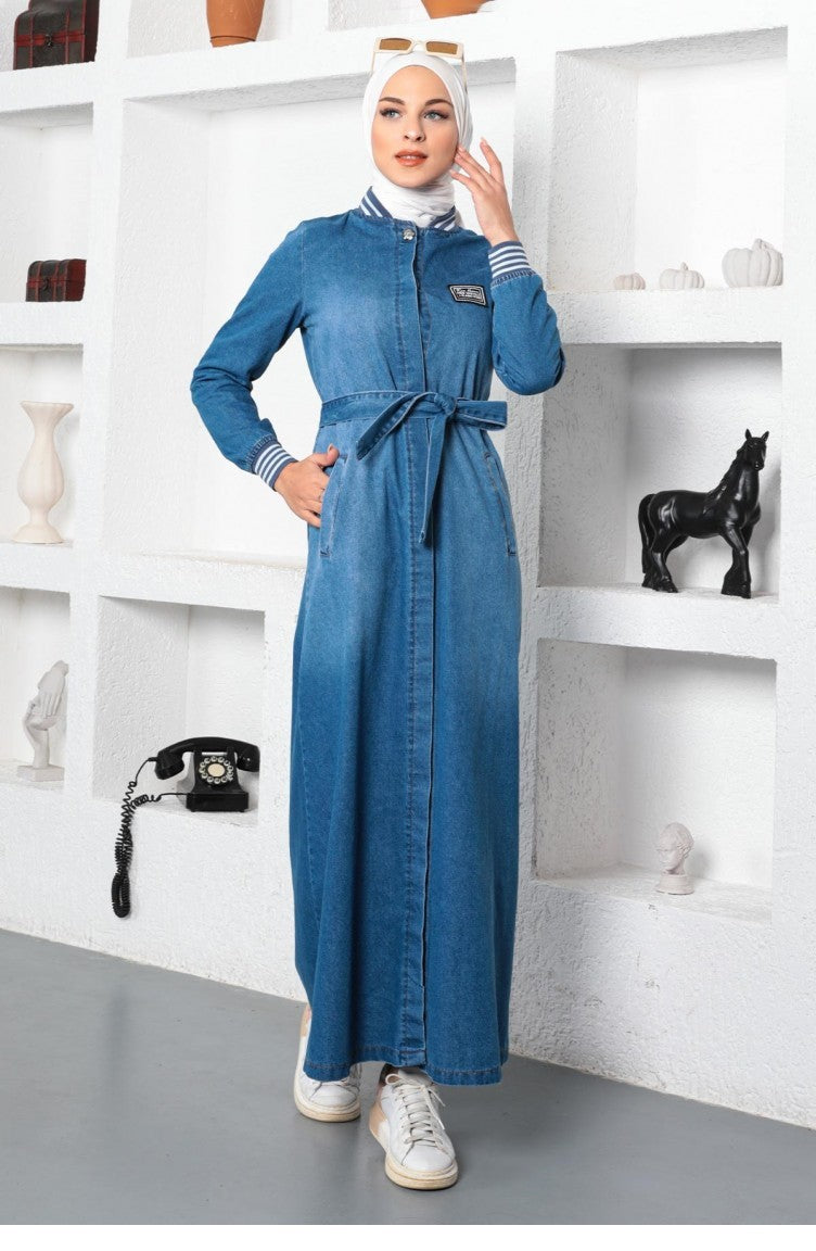 Denim Blue Abaya